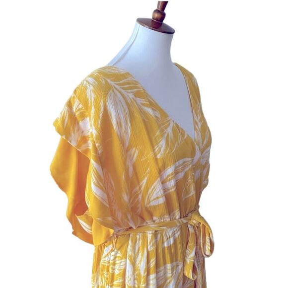 City Chic Maxi Dress 22 XL Plus Size Long Dress Tropical Bohemian Cruise Resort - Picture 4 of 15